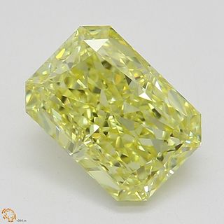 1.05 ct, Natural Fancy Intense Yellow Even Color, IF, Radiant cut Diamond (GIA Graded), Appraised Value: $39,800 
