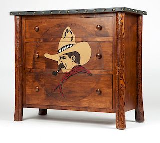 A three-drawer Molesworth-style dresser