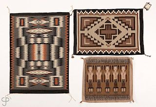 A group of three Navajo regional rugs