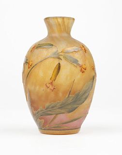A Daum Nancy cameo art glass cabinet vase