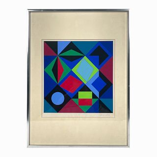 Victor Vasarely (HUNGARY 1906-1997) Signed Litho