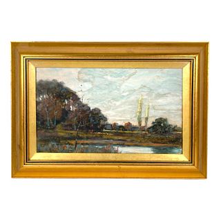 Bruce Crane (USA 1857-1937) Landscape Oil/Board