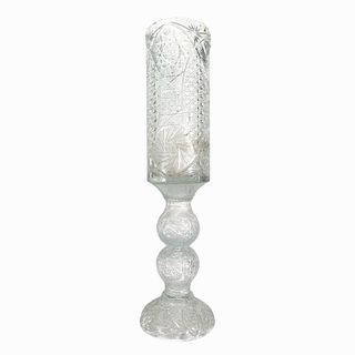 LARGE Cut crystal Vase 39 inches high