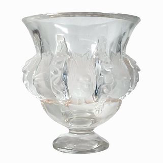 Lalique "Dampierre" Crystal Doves Birds Vase