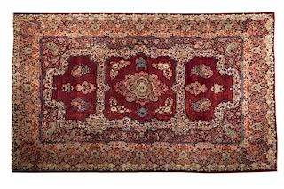 A large Persian Sarouk rug