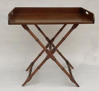 Regency Style Carved Mahogany Butler Tray/Stand