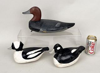 Group of Three Carved and Painted Duck Decoys