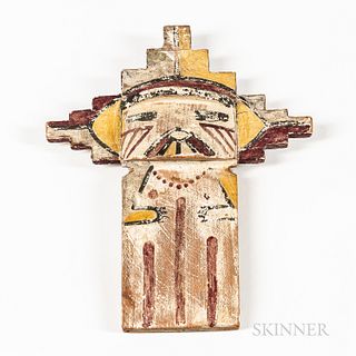 Hopi Polychrome Carved Wood Cradle Katsina