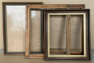 Four Antique Molded Wood Frames