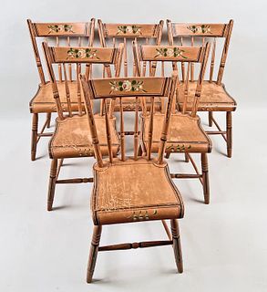 Six American Country Painted Chairs