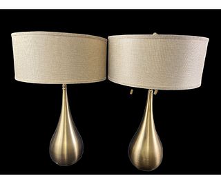 PAIR OF GOLD TABLE LAMPS