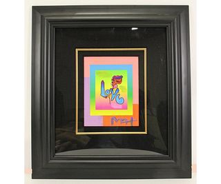 PETER MAX LOVE ON THE BLENDS MIXED MEDIA