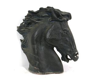 VINTAGE HORSE HEAD SCULPTURE