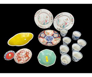 FIFTEEN  ANTIQUE CHINESE PORCELAIN PIECES