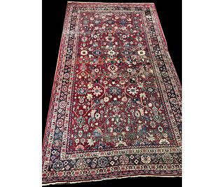 HAND-KNOTTED RED/BLUE PERSIAN RUG