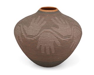 A Richard Zane Smith polychrome pottery vessel
