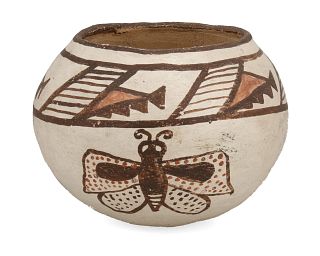 An Acoma Pueblo polychrome pottery vessel