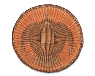 A large polychrome Hopi Third Mesa wicker plaque