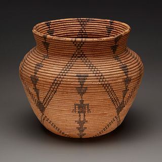 An Apache pictorial basket