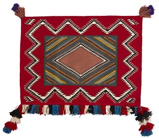 A Navajo Germantown-style Sunday saddle blanket