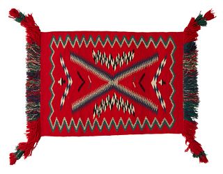 A Navajo Germantown Sunday saddle blanket