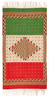 A Mexican Bandera Saltillo textile