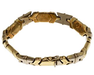 14k White and Yellow Gold Bracelet