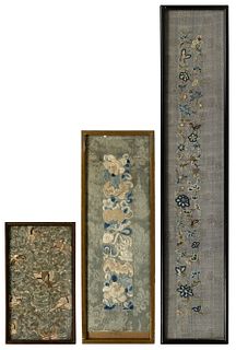 Chinese Embroidered Silk Panel Assortment