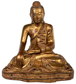 Mandalay Gilt Wood Buddha