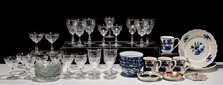 Asian and British Porcelain and Glassware Assortment