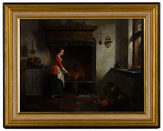 Hendricus Johannes Scheeres (Dutch, 1829-1964) Oil on Wood Panel