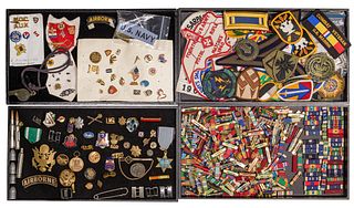 Military Pin, Patch and Bar Assortment