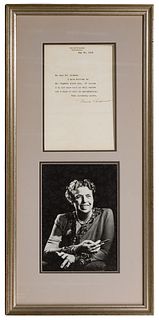 Eleanor Roosevelt Autograph PSA