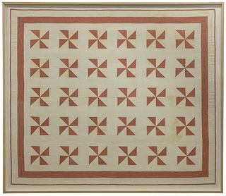 Pinwheel Pattern Cotton Quilt Top