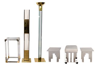 Lucite and Glass Furniture Assortment