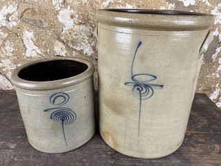 Two Stoneware Crocks