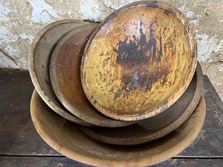 Five Wood Bowls