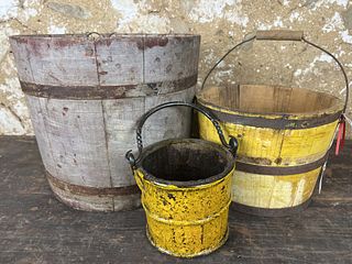 Three Painted Buckets