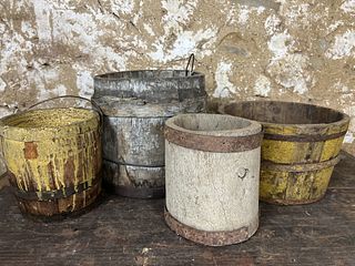 Four Painted Buckets