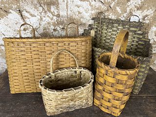 Four Painted Baskets