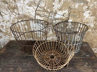 Four Wire and Tin Baskets