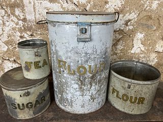 Four Painted Tins