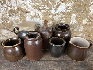 Seven Pieces of Stoneware