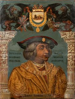 PORTRAIT OF MAXIMILIAN I HOLY ROMAN EMPEROR OIL PAINTING