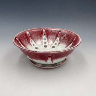 Claire Cohen, Red and White Berry Bowl and Saucer