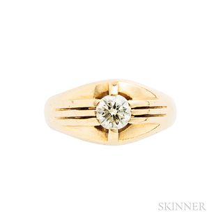 18kt Gold and Colored Diamond Ring