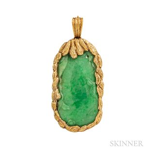 Gold and Jade Pendant