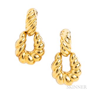 18kt Gold Doorknocker Earrings