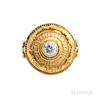 Ross Coppelman 22kt and 18kt Gold and Diamond Ring