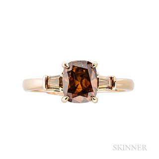14kt Gold and Color-treated Diamond Ring